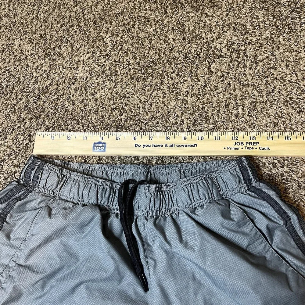 Adidas S86814 Men's Gray Wind Track Pants Size M Ankle Zip Diamond Ripstop